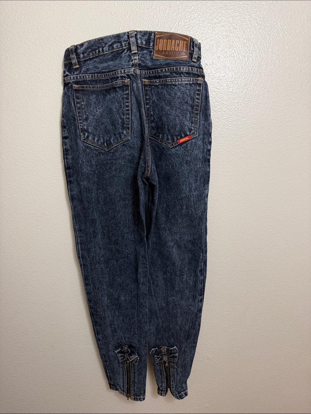 Jordache Acid Wash High-Rise Jeans in Dark Blue